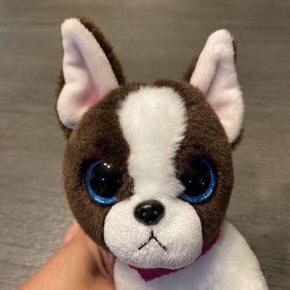 TY PORTIA Boston Terrier Puppy Dog 6” Stuffed Animal Toy VelveTy - Picture 7 of 7